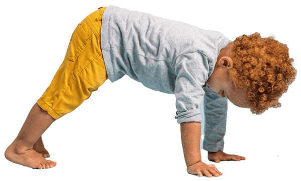 Young child crawling